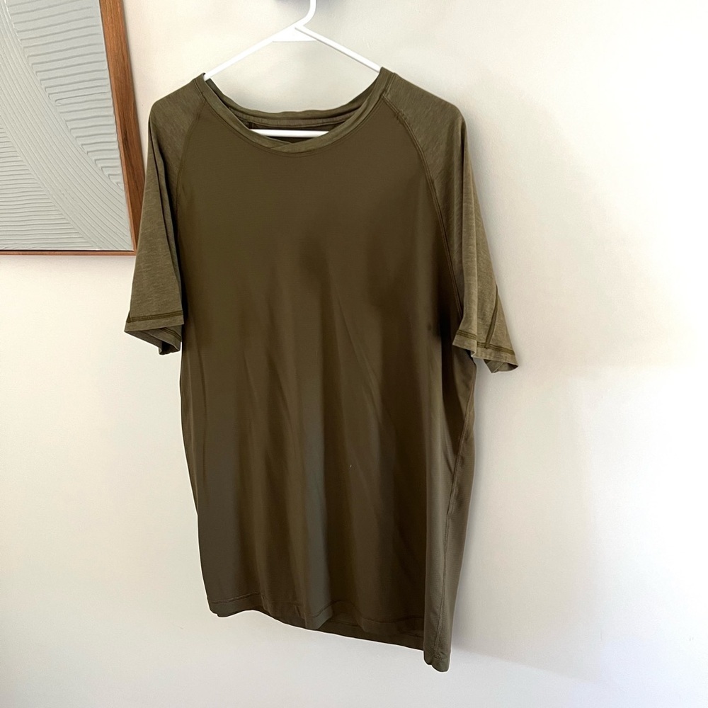 lululemon athletica Olive Green Short Sleeve Tee